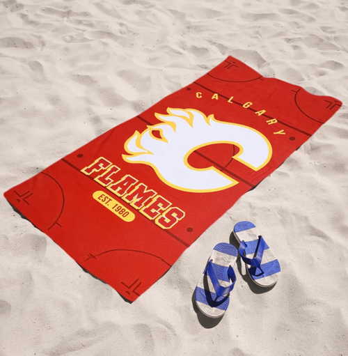Coming Soon: Calgary Flames NHL Beach Towel 30x60 Inches