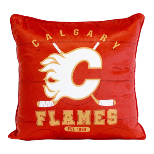 Coming Soon: Calgary Flames NHL Double Sided Decor Pillow 18x18 inches