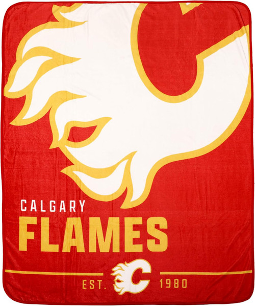 Coming Soon: Calgary Flames Team Colour Throw Blanket 50x60 inches