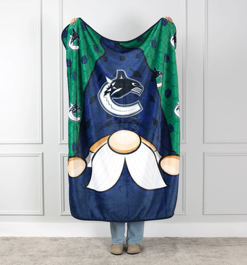 Vancouver Canucks Gnome Throw Blanket 50x60 inches