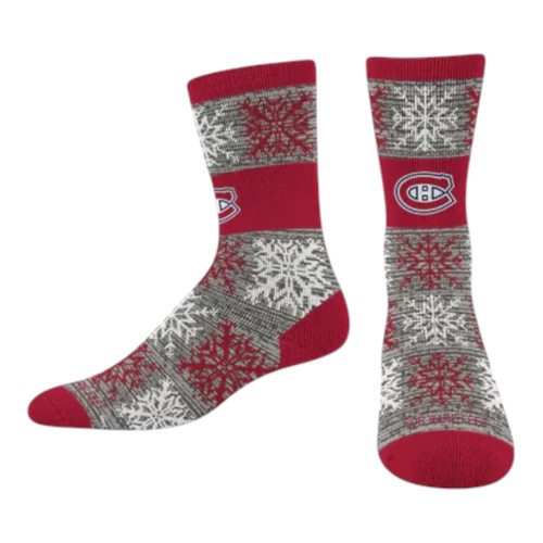 Coming Soon: Montreal Canadiens NHL Big Snowflake Crew Length Socks