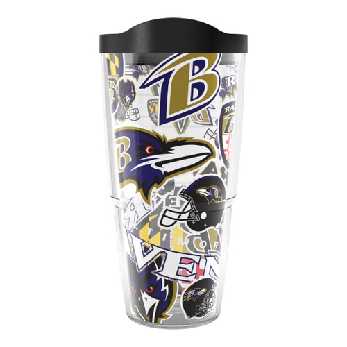 Baltimore Ravens NFL Tervis All Over Print 24 Oz Hot Cold Tumbler Travel Cup