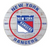 New York Rangers  White Wash 20 Inch Diameter Circular NHL Wood Sign