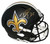 Drew Brees New Orleans Saints Autographed Replica Flat  Black Speed Helmet with Visor
