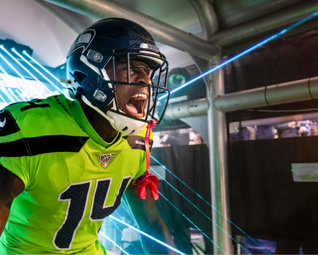 Dk Metcalf Seattle Seahawks Autographed 16x20 Colour Rush Entrance Photo Maverick Autographs And Collectibles