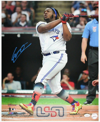 Vladimir Guerrero Jr. Autographed Toronto Blue Jays 8x10 Batting