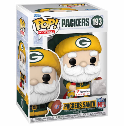 Green Bay Packers NFL Santa Claus Fanatics Exclusive Funko Pop