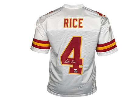 Rashee Rice Kansas City Chiefs Autographed NFL Custom Football Jersey ...