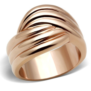 GL209 - IP Rose Gold(Ion Plating) Brass Ring with No Stone A874-GL209