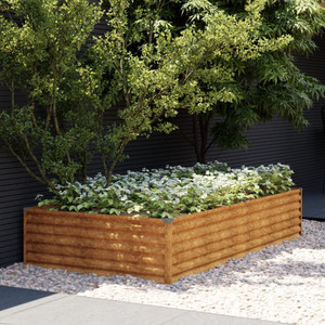 Garden Raised Bed Rusty Corten Steel Large Decorative Inlays A949-151994