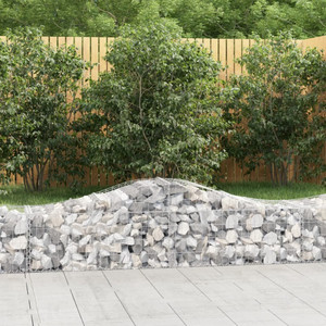Gabion Basket Set of 6 Silver Galvanized Iron 78.7x19.7x23.6 in A949-3145581