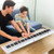 88 Key Foldable Electric Keyboard Piano with Wireless MIDI and Dual Speakers-White - Color: White D681-MU10117US-WH