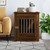 Dog Crate Furniture Brown Oak Engineered Wood, Steel Locks A949-838336