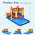 Inflatable Water Slide Castle Kids Bounce House with 480W Blower - Color: Multicolor D681-NP10386