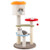 Cute Mushroom Cat Tree with Sisal Scratching Posts Top Condo and Padded Platforms-Multicolor B593-PV10268