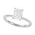 1 1/2 Carat Emerald Lab Grown IGI G/VS1 Diamond Solitaire Ring in 14K White Gold P150-93979-6.5