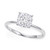 2 Carat Cushion Lab Grown IGI G/VS1 Diamond Solitaire Ring in 10K White Gold P150-46446-6.5
