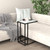 Side Table White marble Tempered glass, iron 19.7 x 13.8 x 25.6 in A949-331652