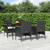 Garden Dining Set Black A949-3156640