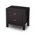 Farmhouse Style Solid Pine Wood 2-Drawer Nightstand Bedside Table in Black Q280-BLFM2190