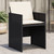  Patio Chairs with Cushions 4 pcs Black Poly Rattan A949-4007435