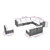  9 Piece Patio Lounge Set with Cushions Poly Rattan Black A949-3102577