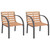  Patio Chairs 2 pcs Wood A949-47937
