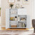 Kitchen Sideboard Buffet Cabinet Coffee Bar Cabinet with 2 Drawers 2 Doors and 3 Adjustable Shelves B593-JV12968