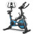 Indoor Silent Belt Drive Adjustable Resistance Cycling Stationary Bike-Blue - Color: Blue D681-SP37040BK
