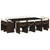  13 Piece Patio Dining Set with Cushions Brown Poly Rattan A949-3277988