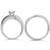 .925 Sterling Silver 1/3 Cttw Round Diamond Crisscross Engagement Ring Bridal Set (H-I Color, I1-I2 N162-021517R120