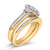 14K Yellow Gold Plated Sterling Silver 1/2 Cttw Marquise Cluster Diamond Bridal Set N162-023848RV21