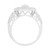 .925 Sterling Silver Round and Baguette Diamond Cathedral Ring (0.75 Cttw, H-I Color, I2-I3 Clarity N162-011213R650