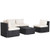 5 Pieces Outdoor Patio Furniture Set with Cushions and Coffee Table B593-HW69932