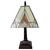 15" Dark Brown Metal Candlestick Table Lamp With Beige Shade N270-478176