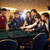 72 Inch Foldable Poker Table for 8 Players Portable Oval Card Board Game Table-Blue B593-NP11878