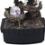 10" Black Polyresin Wolf Tabletop Fountain Sculpture N270-468304