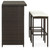Bar Set Brown PE rattan, steel Large Bar Set Rectangular A949-313470