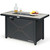 42 Inch 60000 BTU Propane Fire Pit Table with Ceramic Tabletop - Color: Black D681-OP70369