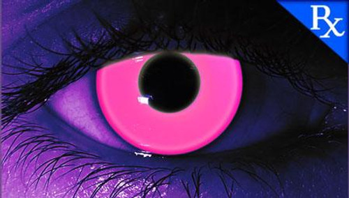Rave Pink UV Glow Contact Lenses
