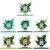 7 Shades of Green Starburst Colors Professional Original Papillon Tattoo Inks Vibrant Green all Shades Made in USA 35+years 100% Organic All Natural Sterilized Tattoo Inks for professional use ONLY! ALWAYS SHAKE WELL