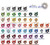 52pc Color Set Starburst Colors Professional Original Papillon Tattoo Inks Vibrant TRIBAL BLACK / ALLEYCAT BLACK / OUTLINING BLACK /  BATTLESHIP GREY / CHOCALATE BROWN / DEAD RED / DEEP BURGUNDY / DEEP MAROON / VENETIAN BROWN / BUCKSKIN TAN / SCARLET RED / CRIMSON RED / LIGHT RED / DEEP PURPLE / DEEP MAGENTA / GRAPE APE / DEEP VIOLET / LAVENDER / PURPLE PASSION / HOT PINK / ROYAL BLUE / STEEL BLUE / COUNTRY BLUE / POWDER BLUE / HULA BLUE / TEAL / BABY BLUE / BLUE ICE / CANARY YELLOW / MANGO / BEER GOLD / TIGER YELLOW / GOLDEN YELLOW / BRITE ORANGE / PUMPKIN / YELLOW OCHRE / Zombie Puke / RAIN FOREST GREEN / FURIOUS GREEN / LIME / JADE / TRUE GREEN / DEEP GREEN / HUNTER GREEN / RASPBERRY / BUBBLEGUM PINK / BABY PINK / DARK SKINTONE / SKIN TONE / MIDNIGHT BLUE / PEACHES & CREAM / 2-OZ BRITE WHITE   All Shades Made in USA 35+years 100% Organic All Natural Sterilized Tattoo Inks for professional use ONLY! ALWAYS SHAKE WELL
