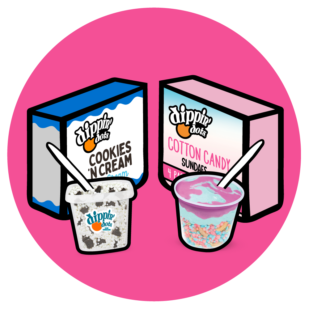 Dippin' Dots Sundaes