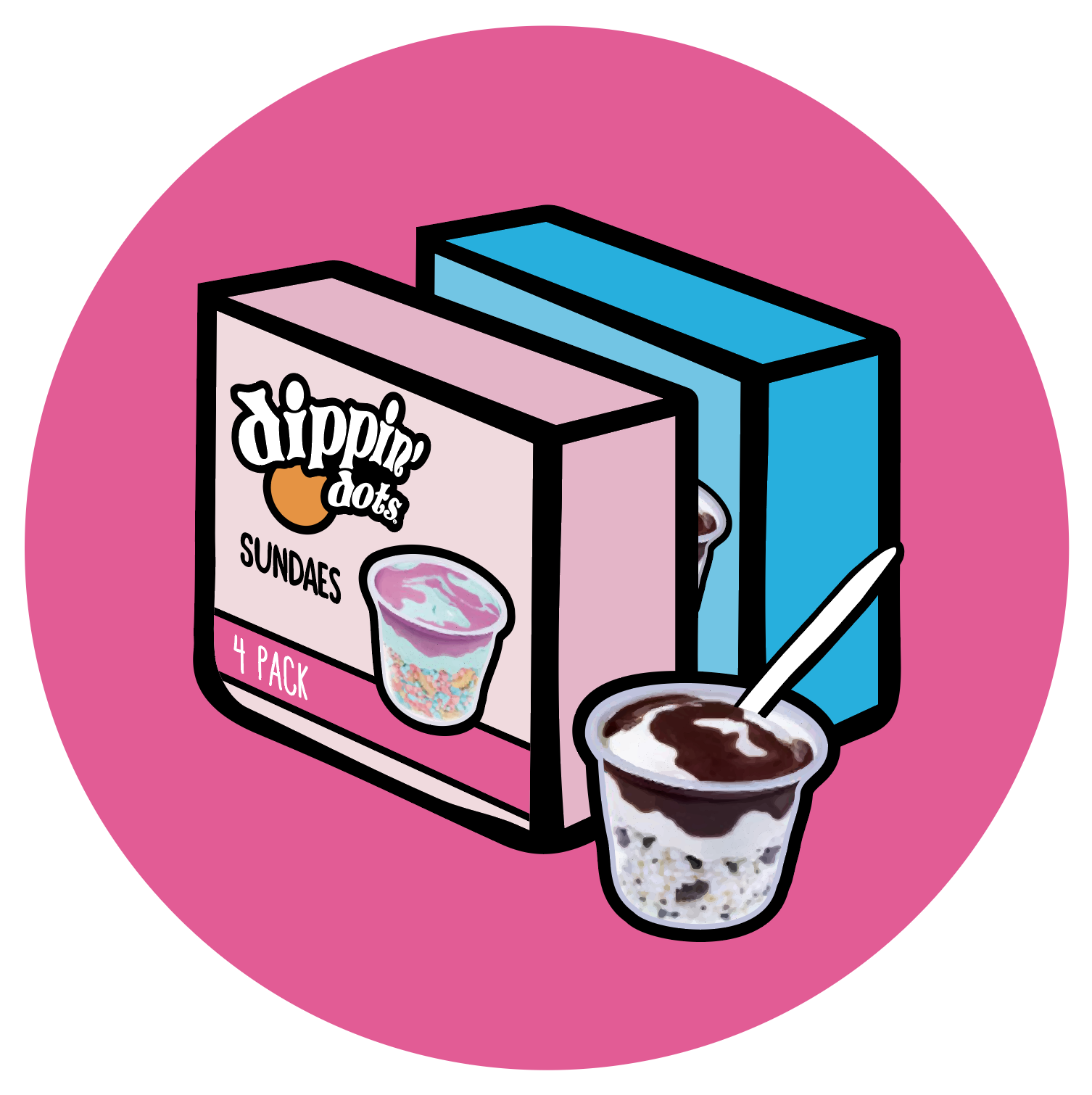 Dippin' Dots Sundaes