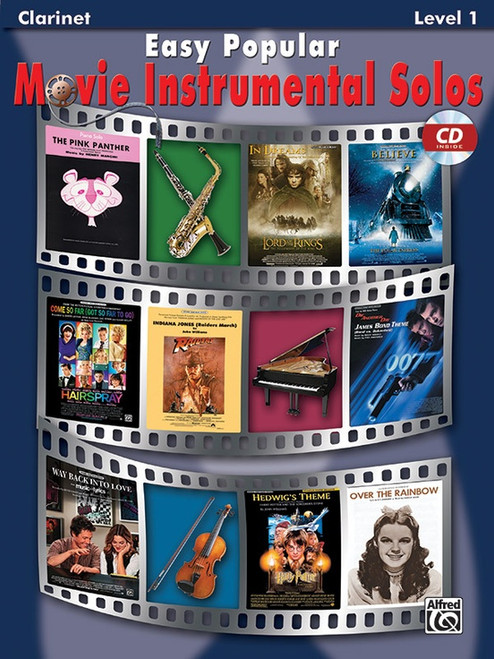 Clarinet Book & CD Easy Popular Movie Instrumental Solos