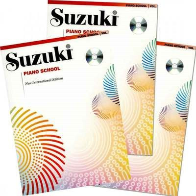 Cover of Suzuki Piano School Volume 5 Book and CD New International Edition for intermediate piano students.