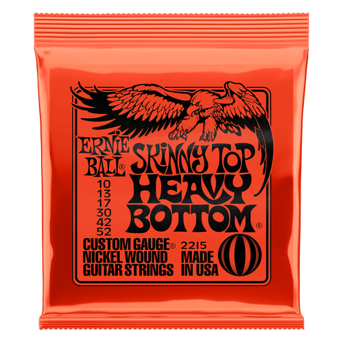 Ernie Ball Skinny Top Heavy Bottom Slinky Nickel Wound Electric Guitar Strings 10-52 Gauge