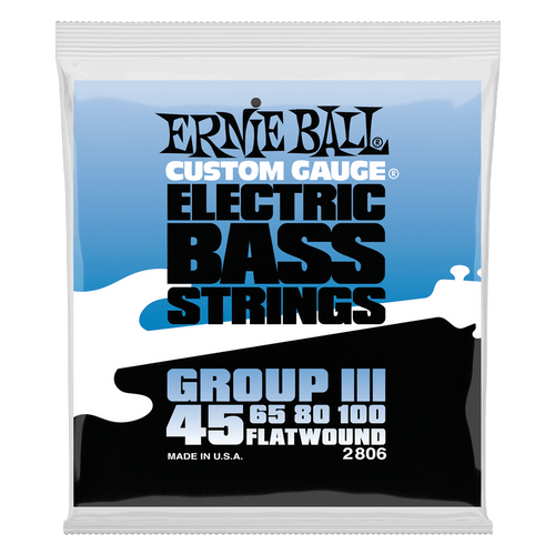 Ernie Ball Flatwound Group III Electric Bass String 45-100 Gauge front