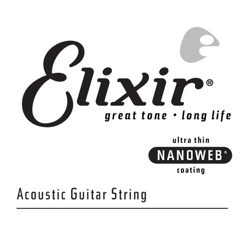Elixir 14156 Nanoweb Single .056 Phosphor Bronze Acoustic Guitar String