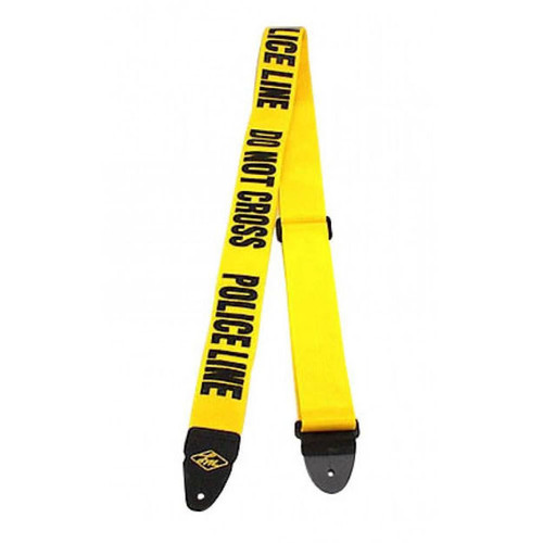 LMP4PL Seatbelt Style Guitar Strap - Police Line Do Not Cross Yellow LM